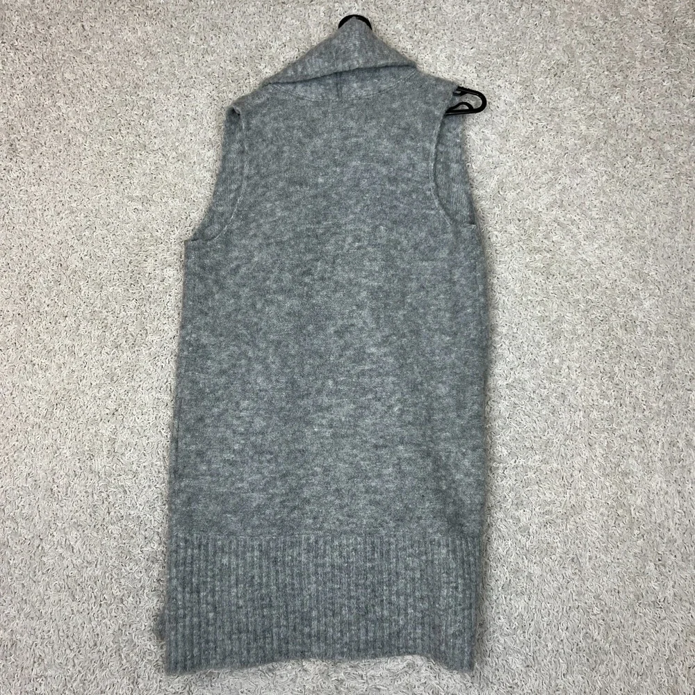 Lou & Grey Open‎ Front Cardigan Sweater Womens XS Gray Wool Alpaca Blend Shawl - Picture 5 of 7
